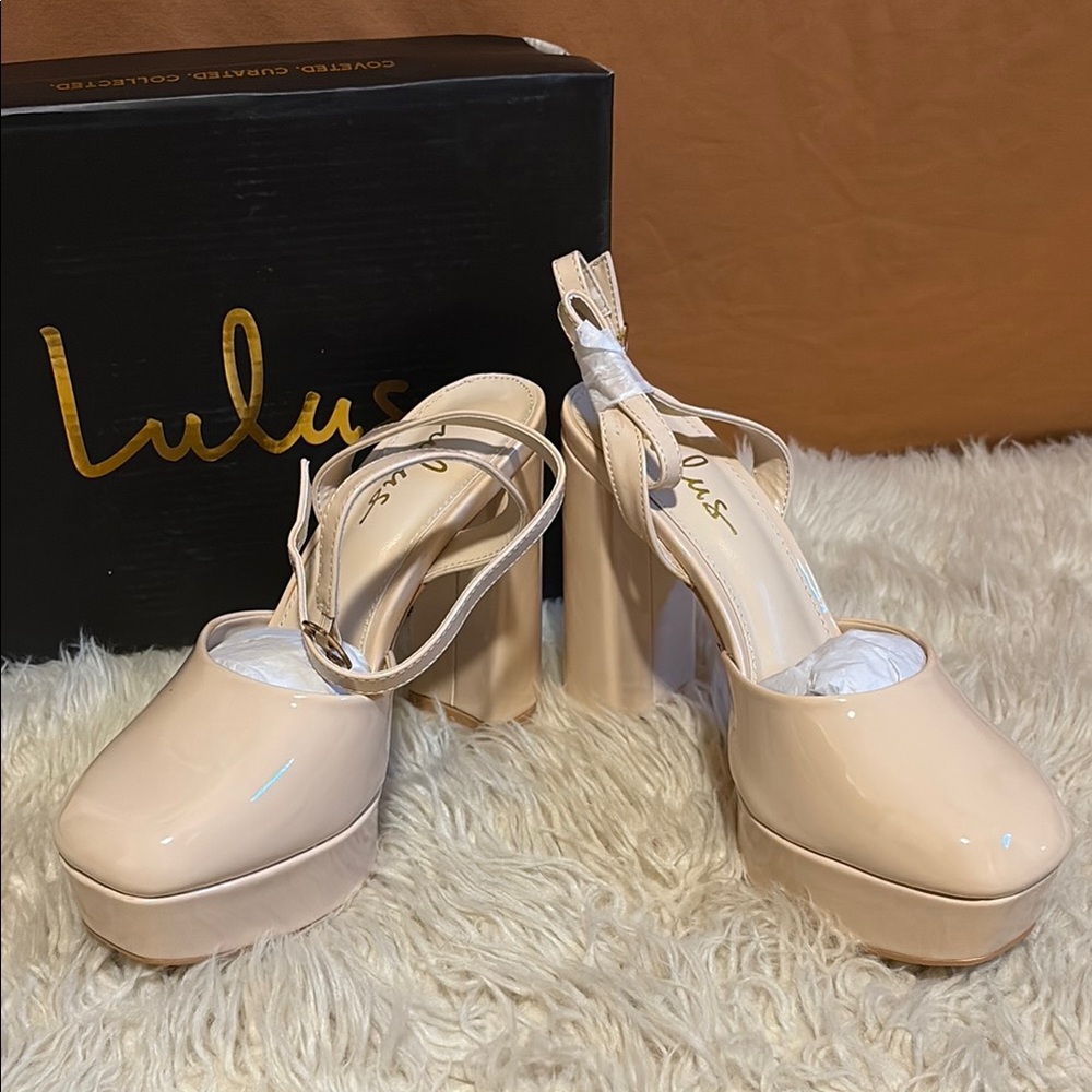 Lulu's Nude Platform Heels